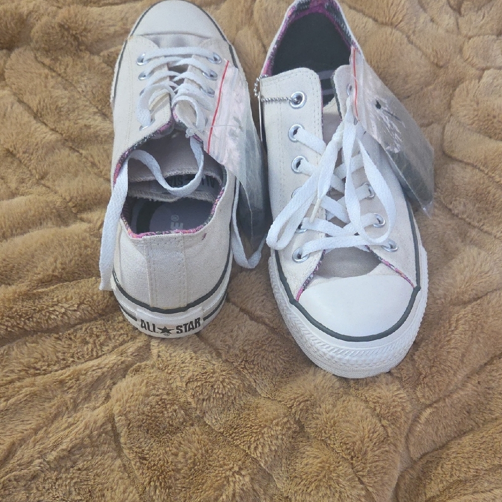 Converse Cream Canvas Sneakers